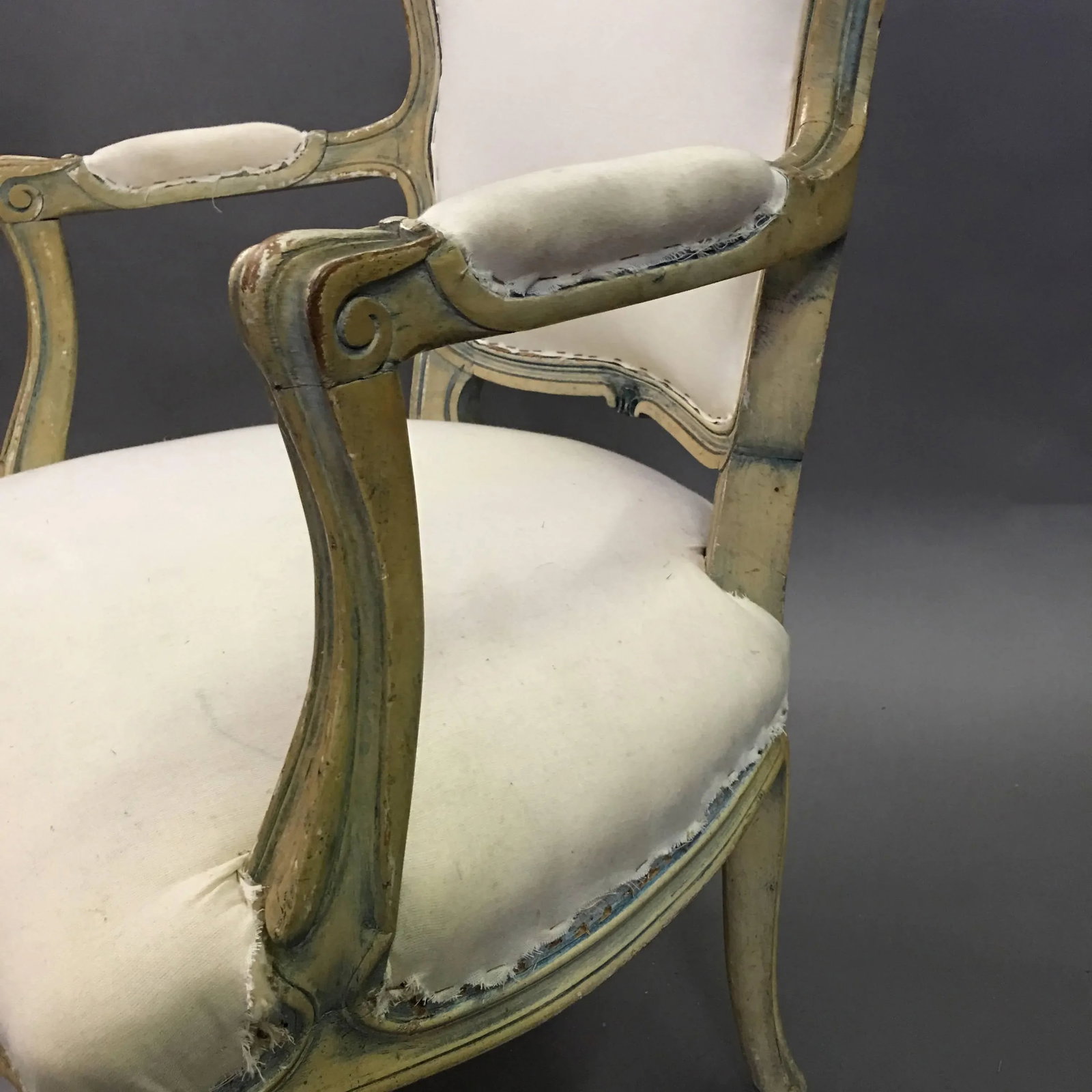 1930s Vintage Louis XVI Style Carved Mahogany Armchair - 6