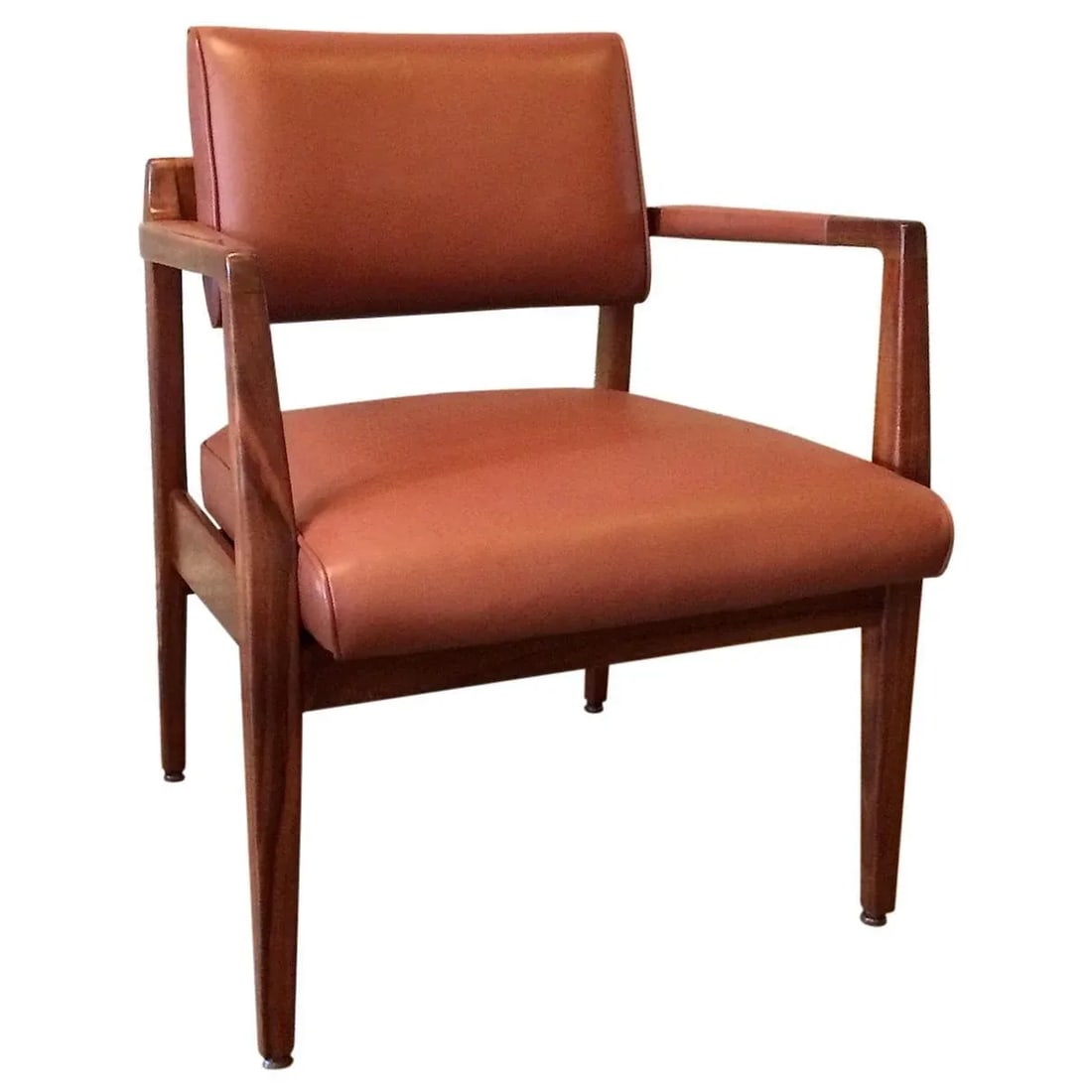 1960s Vintage Limited Edition Jens Risom Leather Armchair - 8