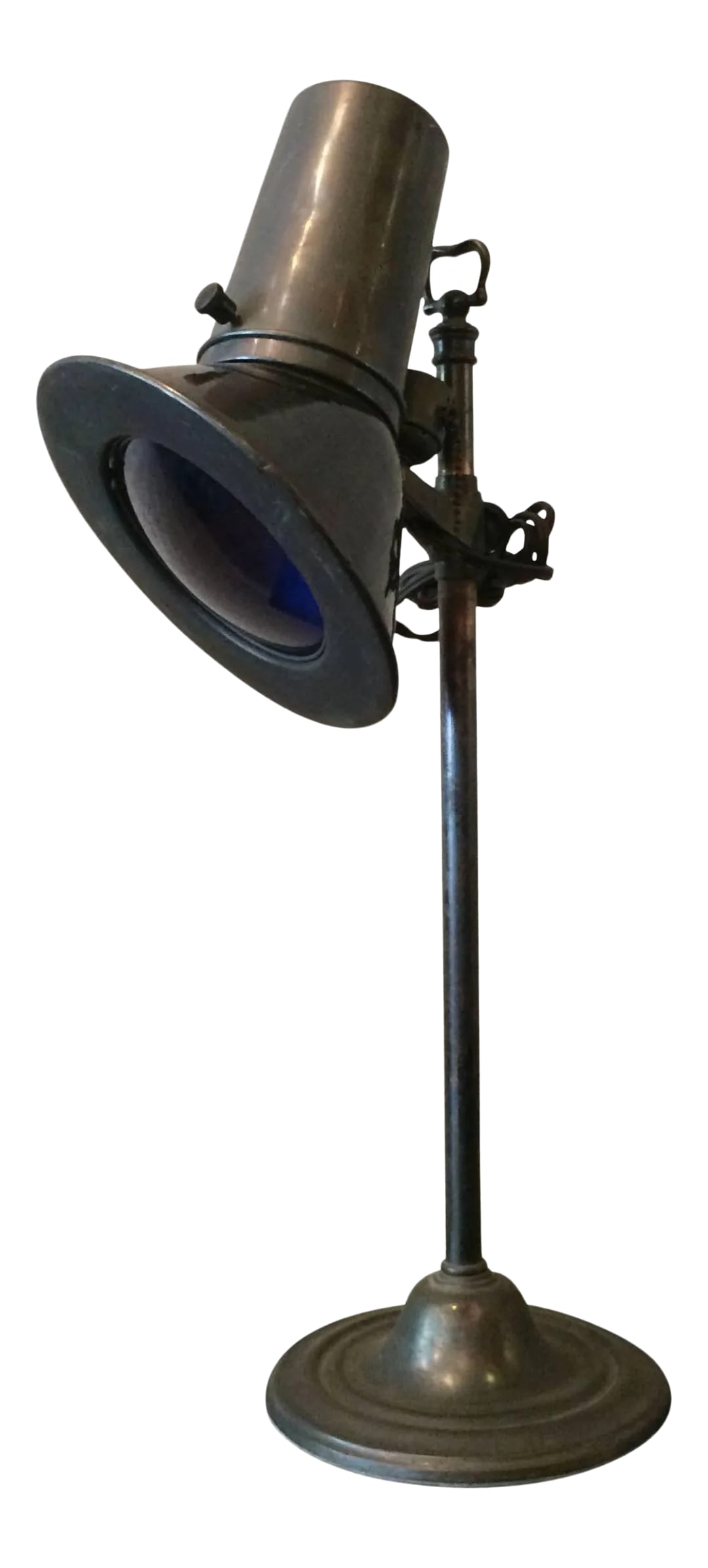 1910s Early 20th Century Nickel-Plated Brass Laboratory Culturing Lamp (1 of 9)