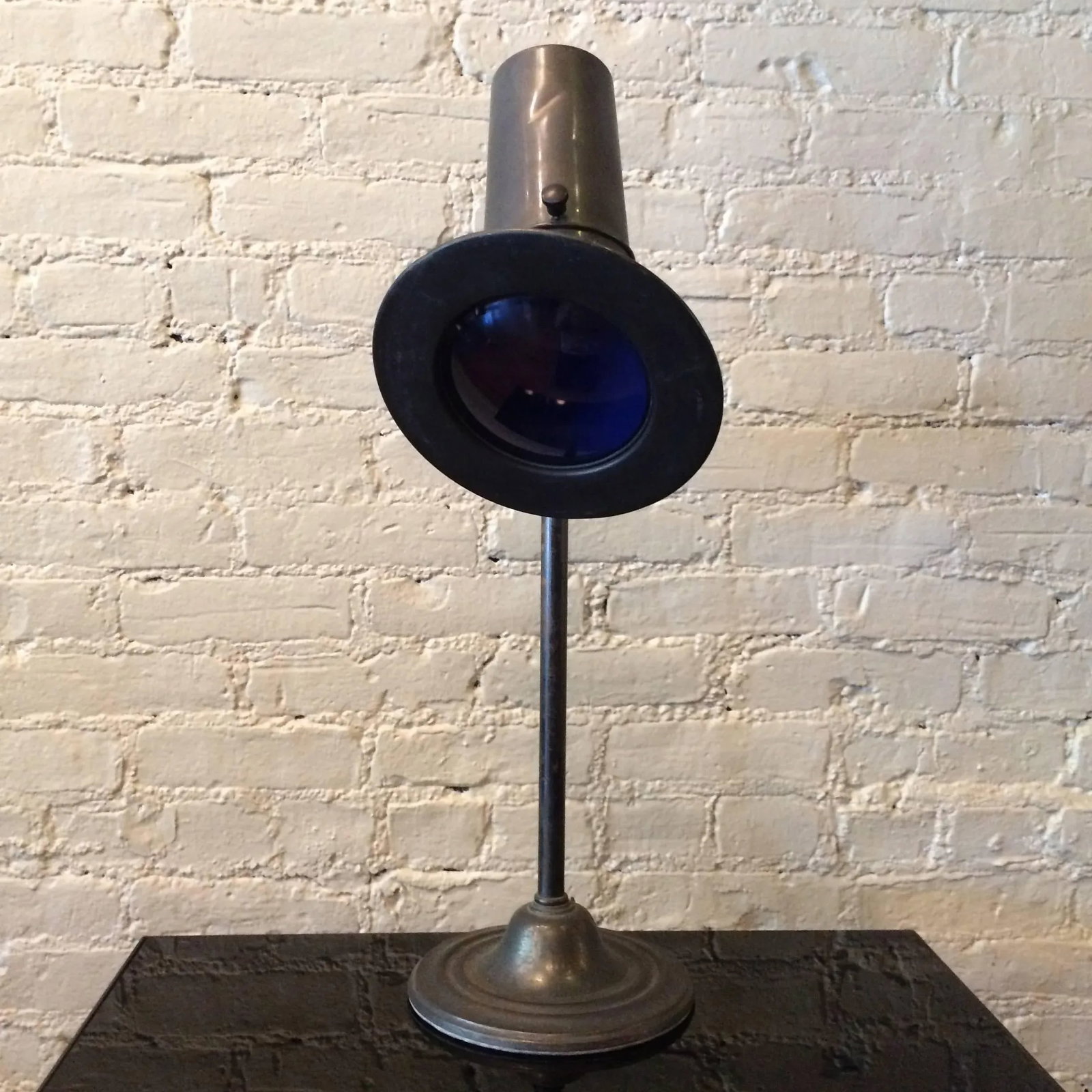 1910s Early 20th Century Nickel-Plated Brass Laboratory Culturing Lamp - 2