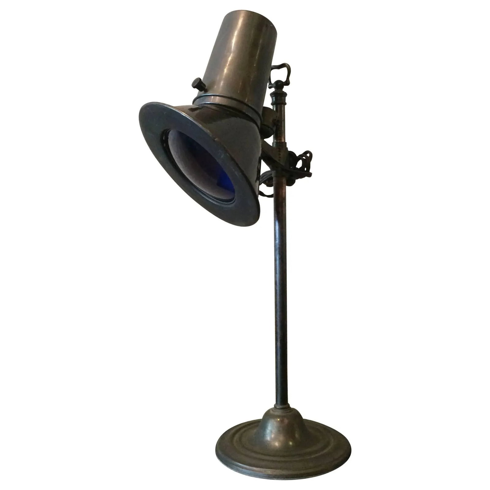 1910s Early 20th Century Nickel-Plated Brass Laboratory Culturing Lamp - 9