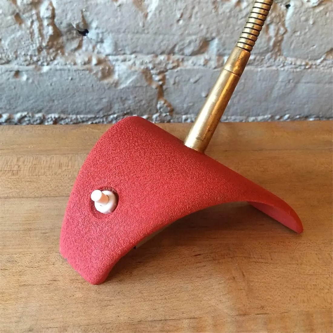 Mid Century Modern Red Gooseneck Desk Lamp - 7