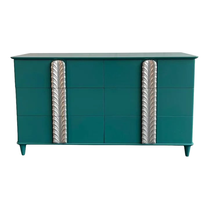 1930s Hollywood Regency Lacquered Mahogany Double Dresser by John Stuart (1 of 12)