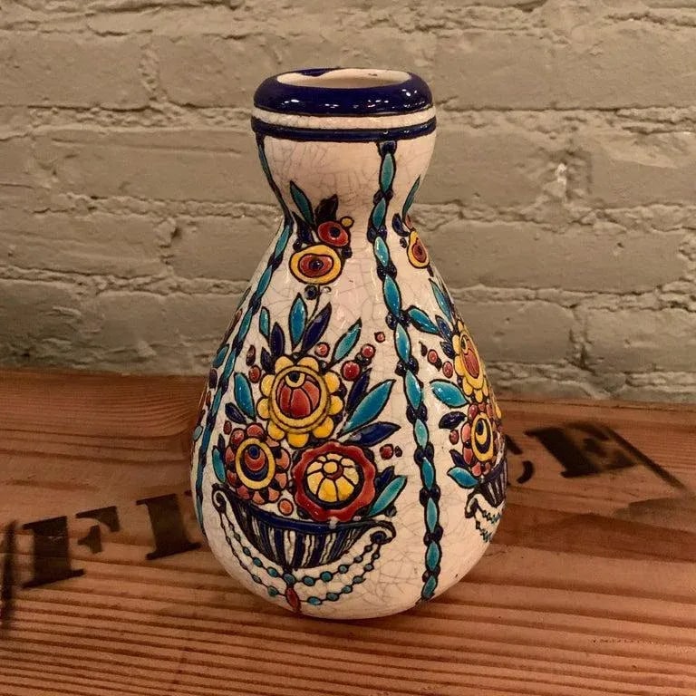 1930s Vintage Charles Catteau for Boch Frères Keramis Vase - 4