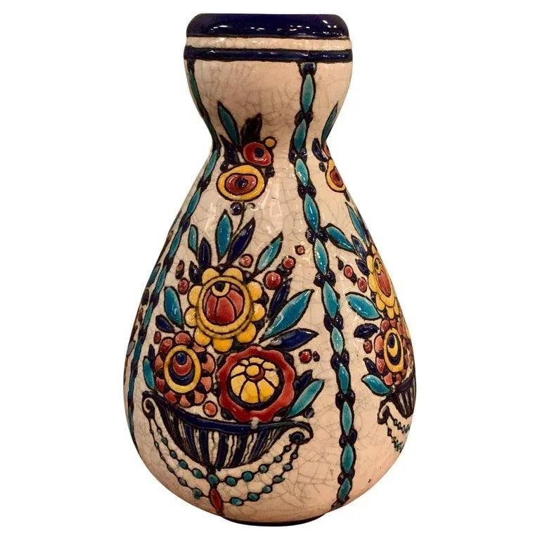 1930s Vintage Charles Catteau for Boch Frères Keramis Vase - 8