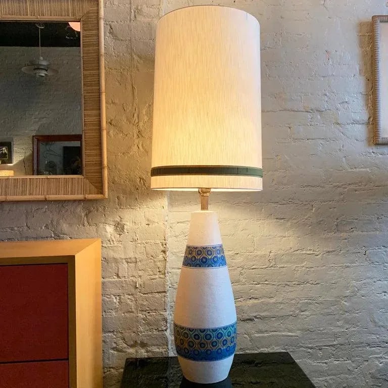 Mid-Century Modern Table Lamp by Aldo Londi for Bitossi with Shade - 3