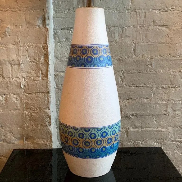 Mid-Century Modern Table Lamp by Aldo Londi for Bitossi with Shade - 4