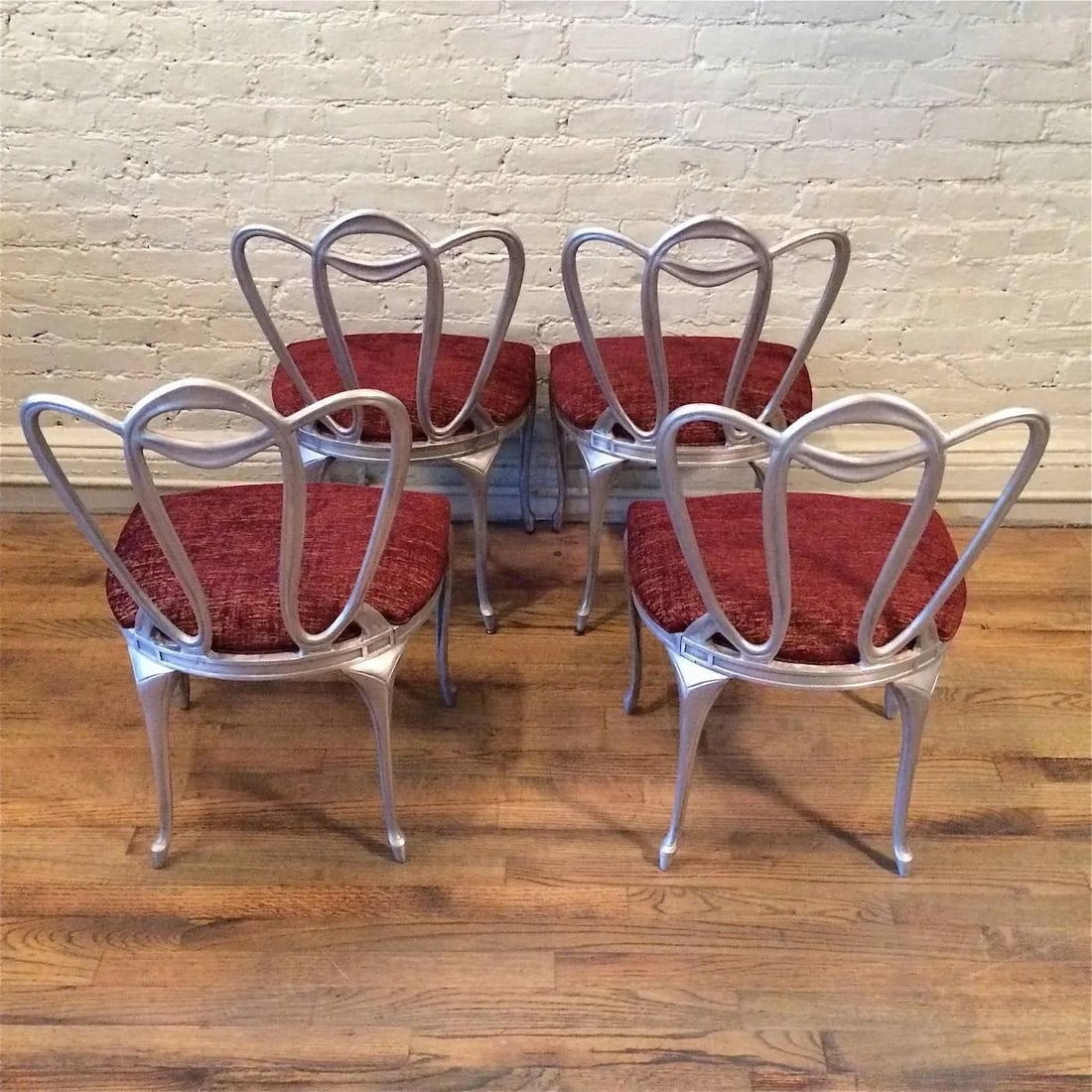 Hollywood Regency Aluminum Chairs - Set of 4 - 11