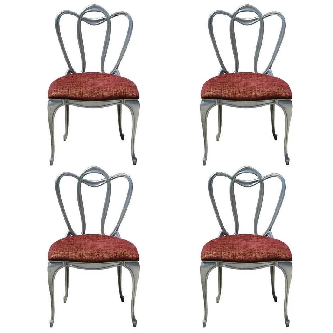 Hollywood Regency Aluminum Chairs - Set of 4 - 13