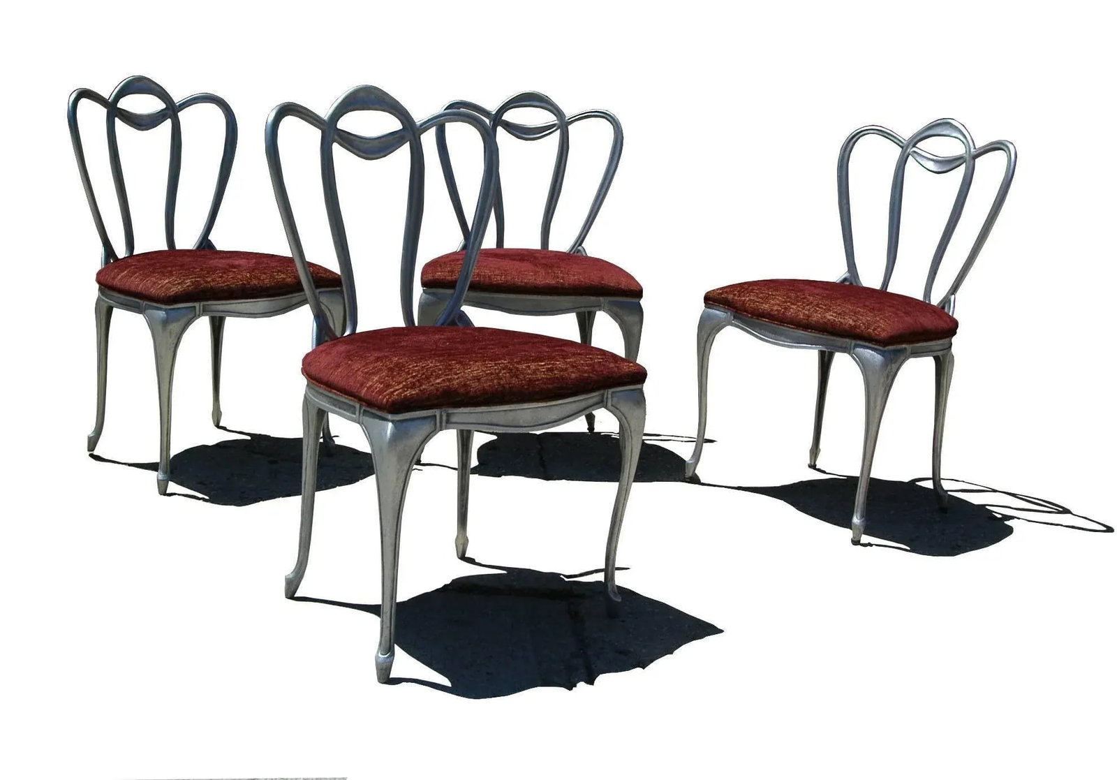 Hollywood Regency Aluminum Chairs - Set of 4 - 4