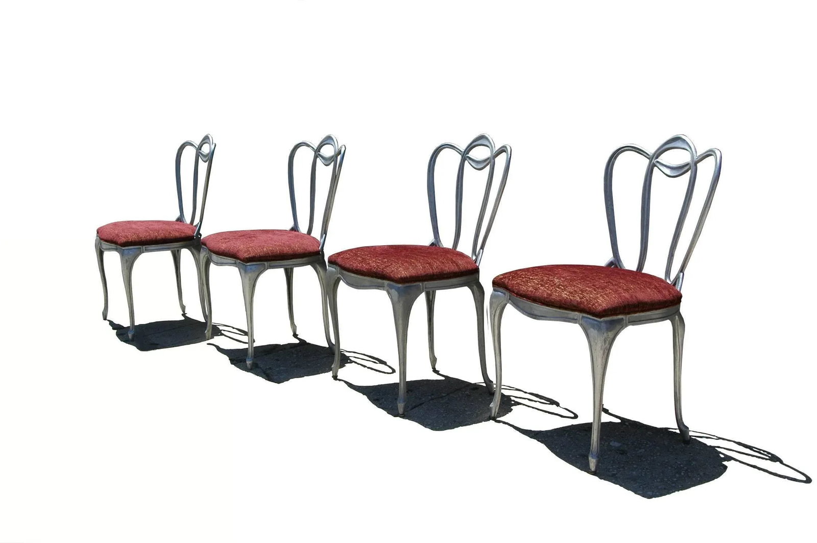 Hollywood Regency Aluminum Chairs - Set of 4 - 5