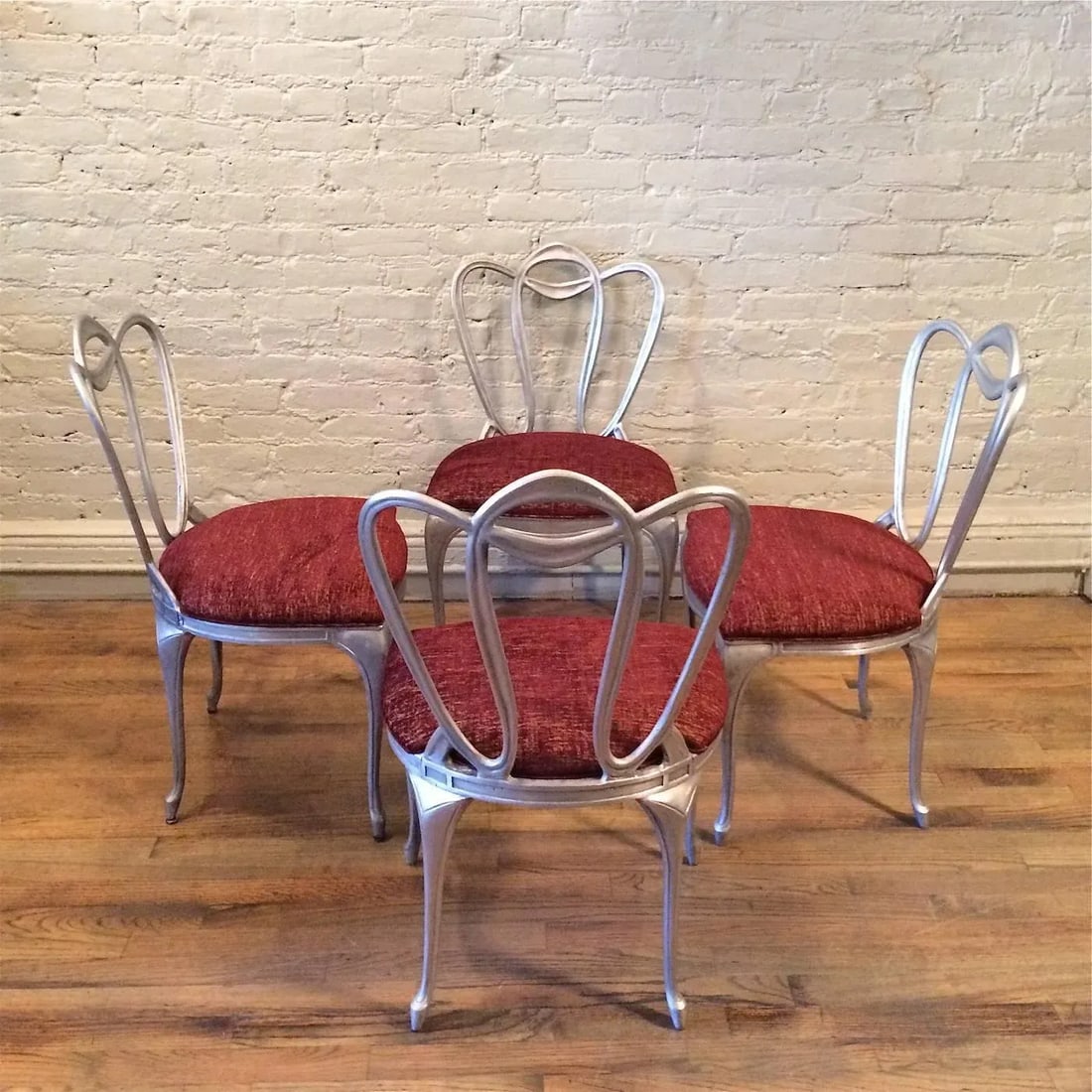 Hollywood Regency Aluminum Chairs - Set of 4 - 8