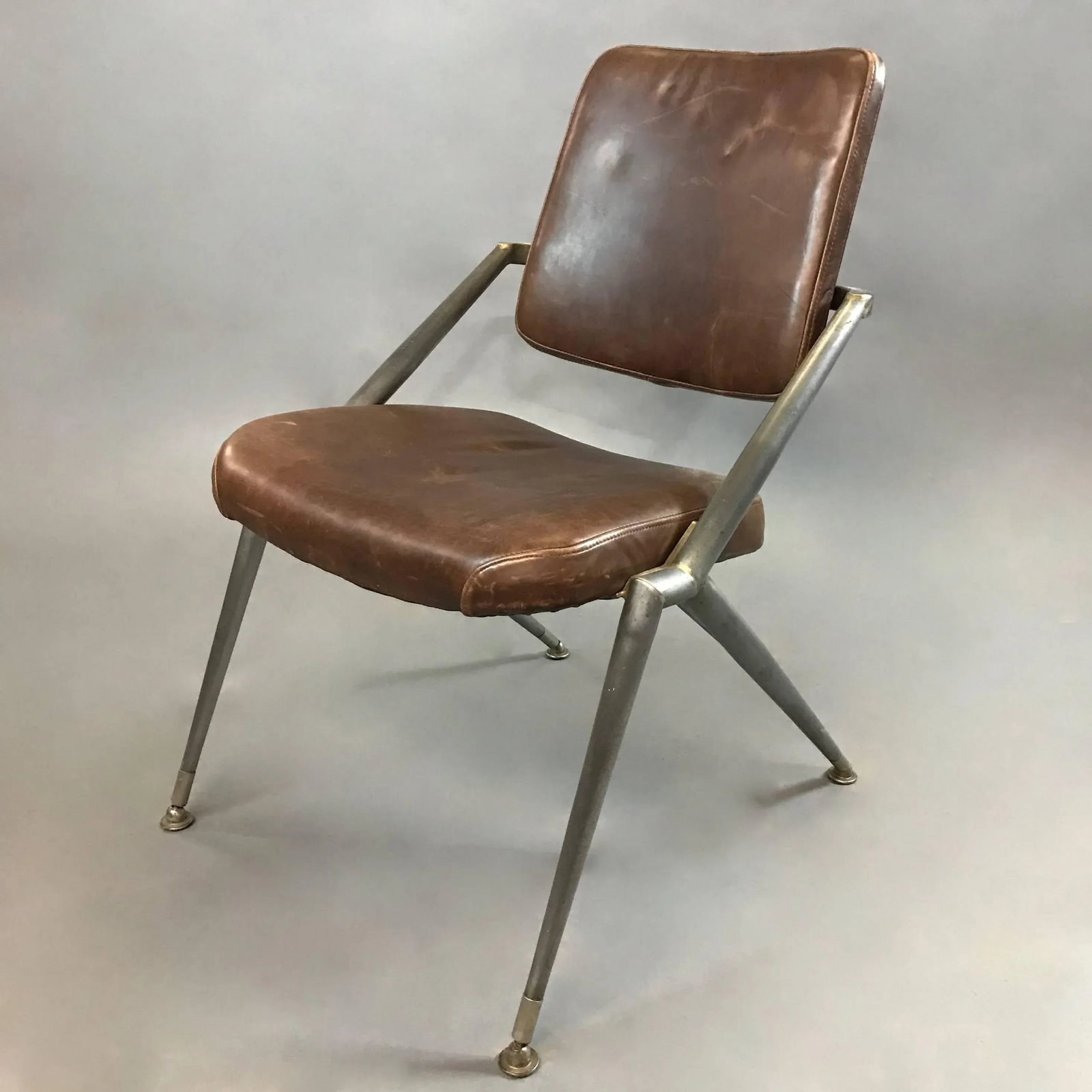 Mid-Century Steel and Leather Office Chair by Cramer - 3