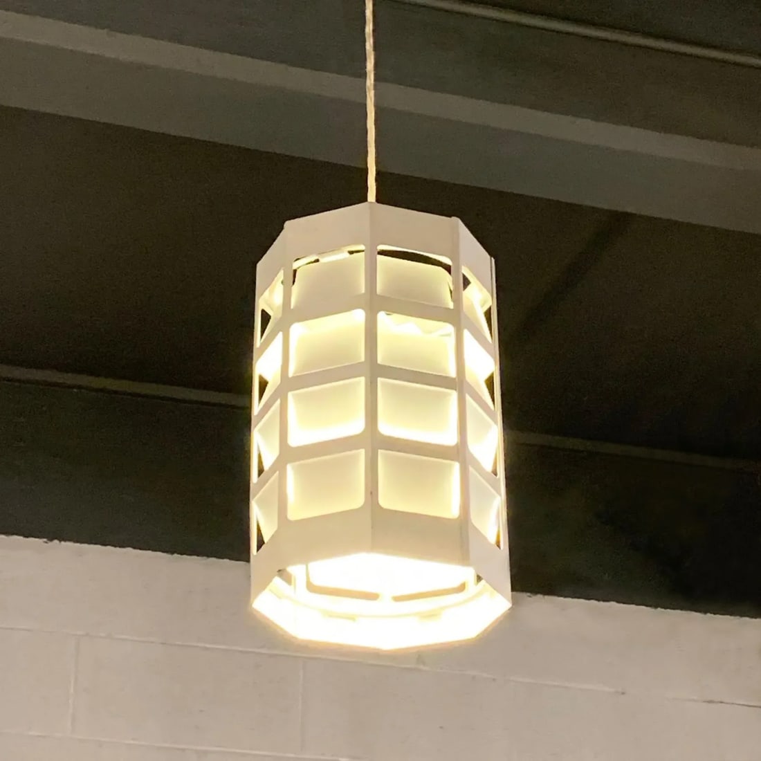 Mid 20th Centuryv Danish Modern Perforated Metal Pendant Light by Poul Gernes for Louis Poulsen - 4