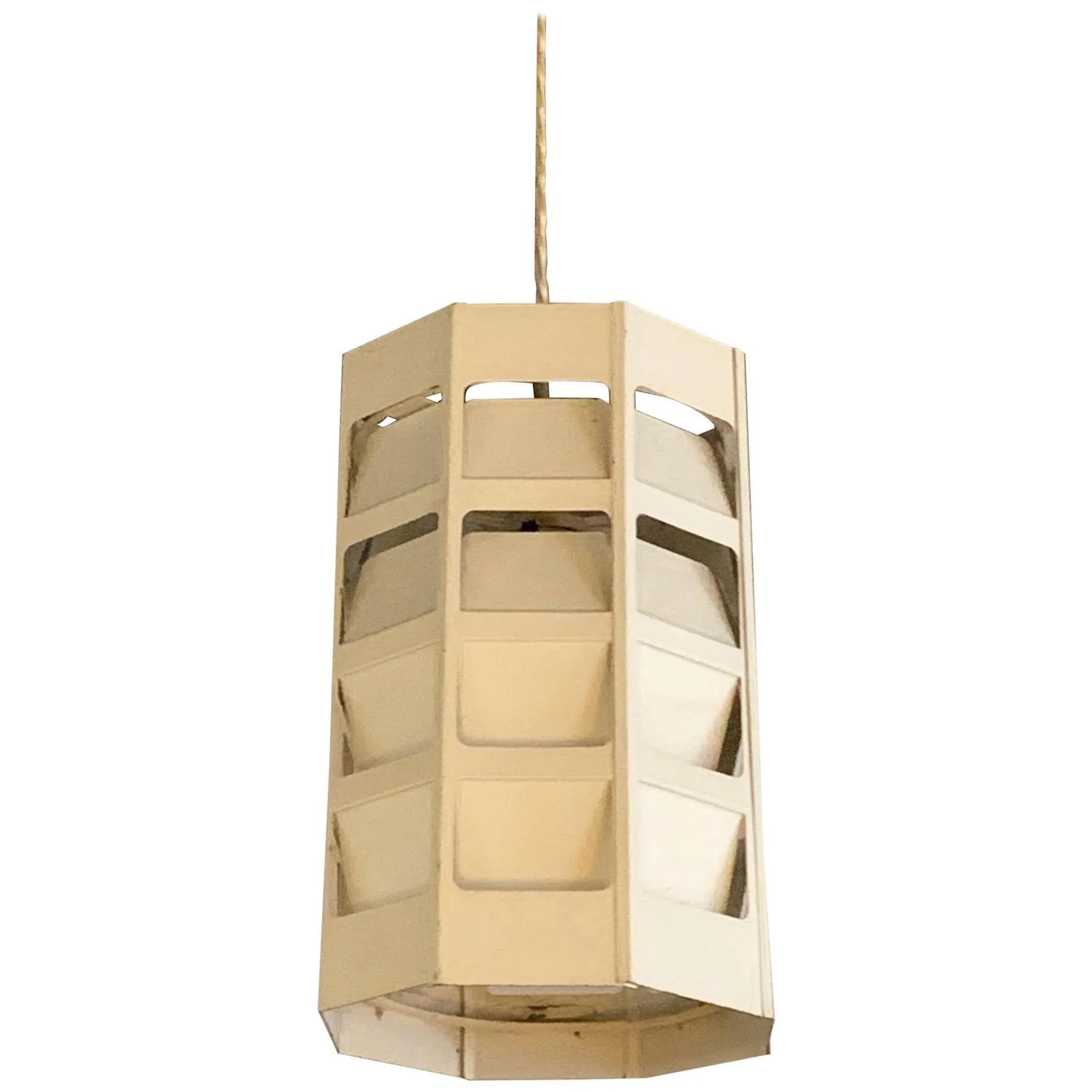 Mid 20th Centuryv Danish Modern Perforated Metal Pendant Light by Poul Gernes for Louis Poulsen - 9