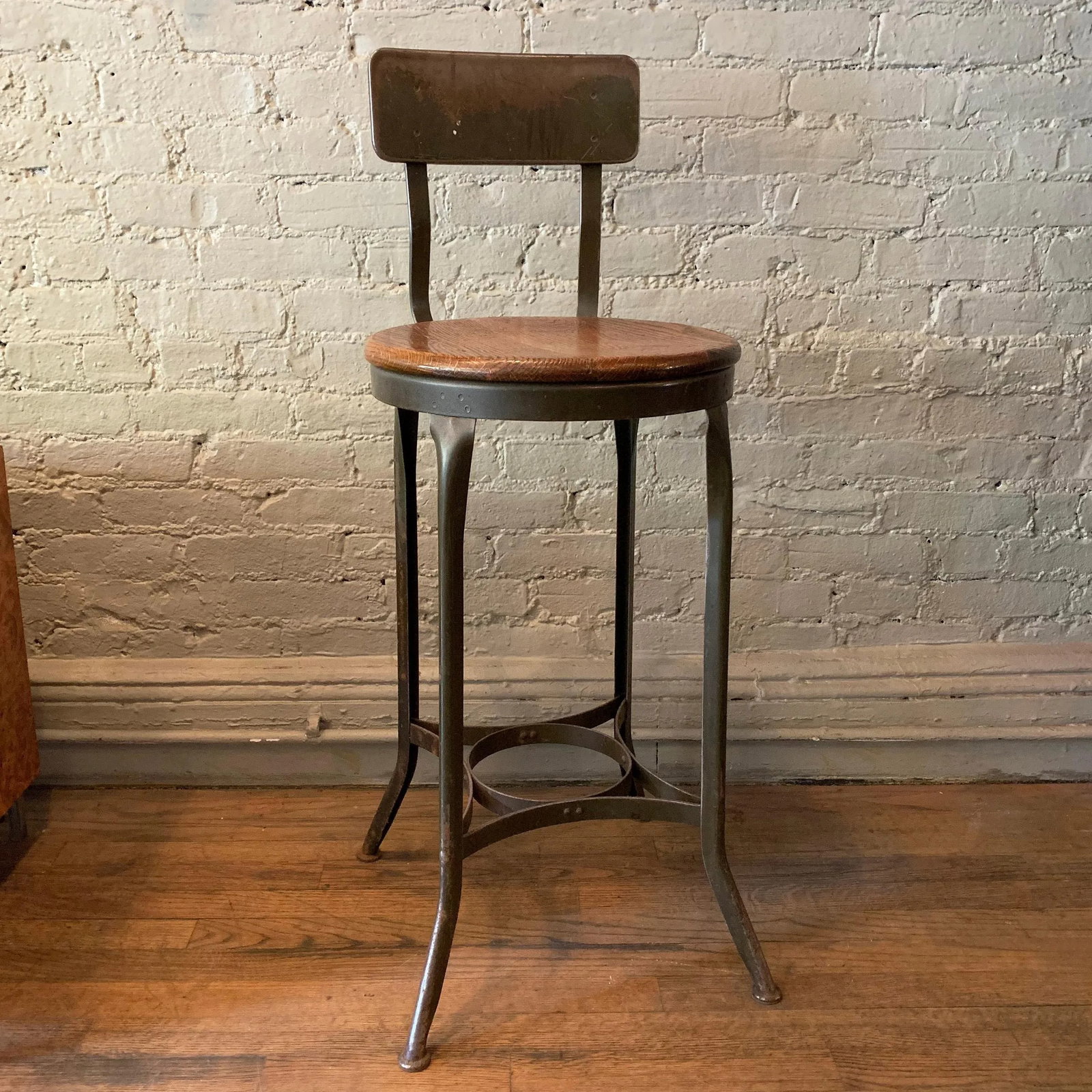 Mid 20th Century Tall Industrial Shop Stool by Toledo Metal Furniture Co. - 2
