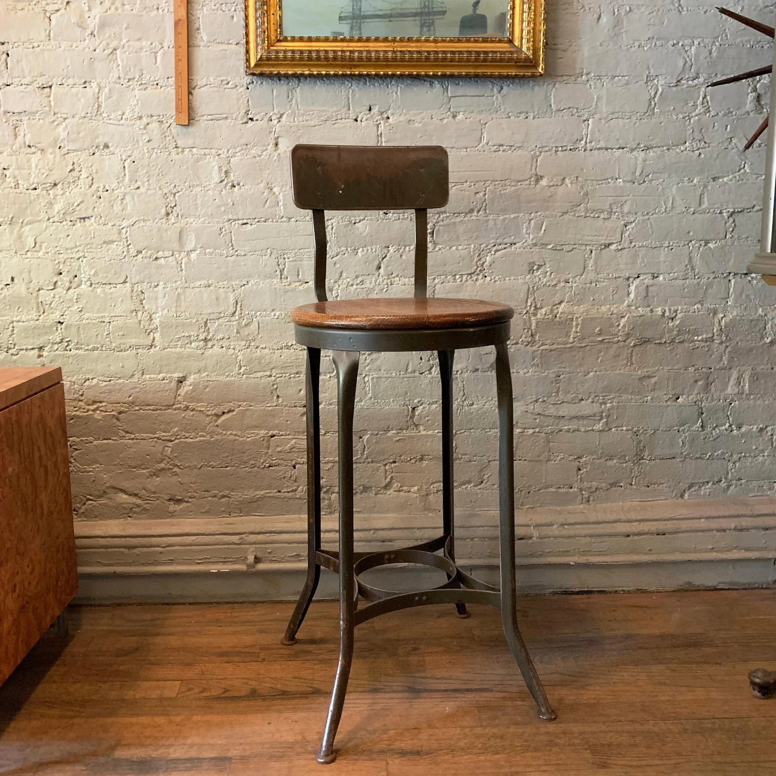 Mid 20th Century Tall Industrial Shop Stool by Toledo Metal Furniture Co. - 3