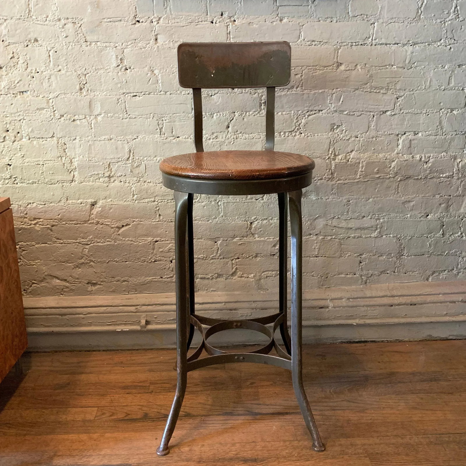 Mid 20th Century Tall Industrial Shop Stool by Toledo Metal Furniture Co. - 4