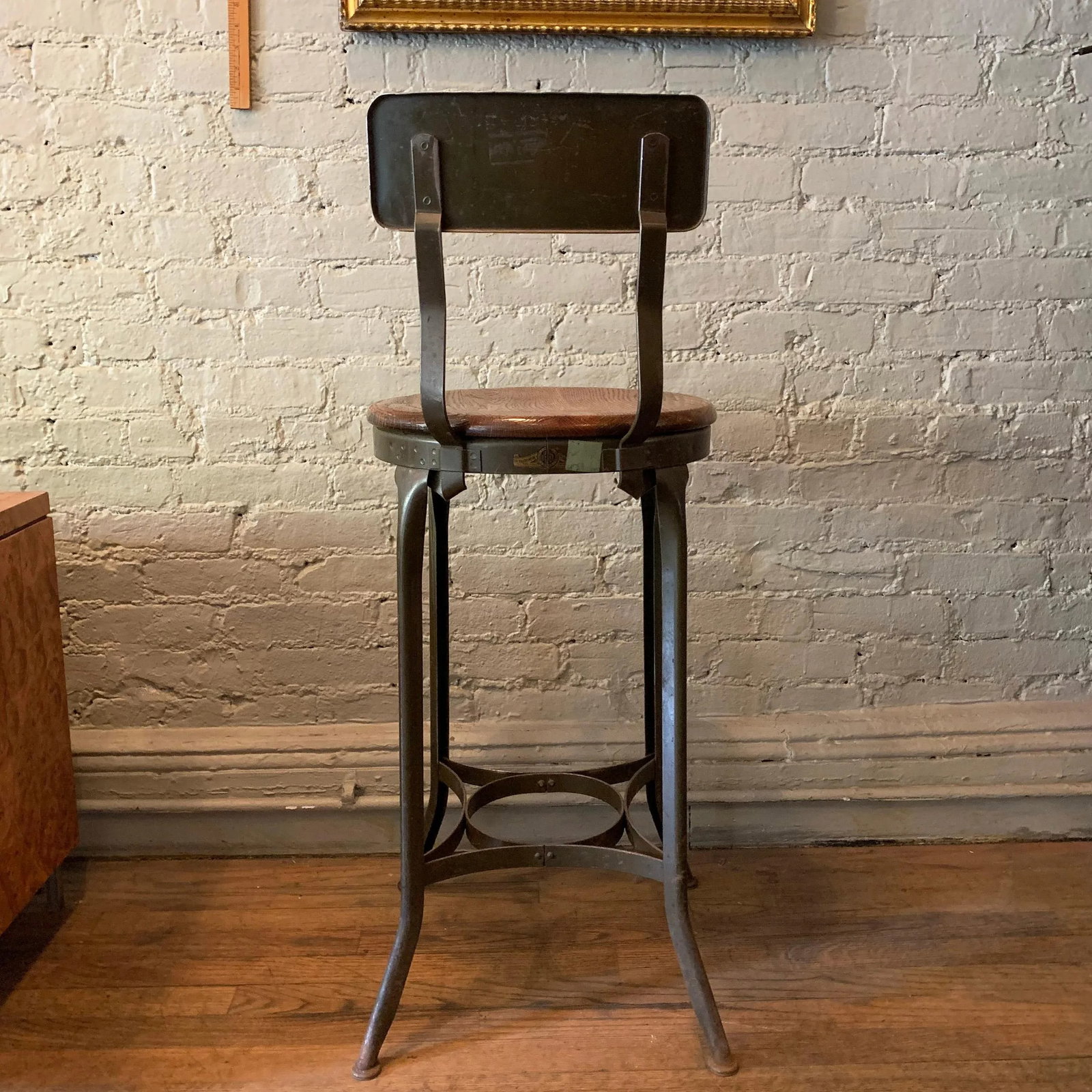 Mid 20th Century Tall Industrial Shop Stool by Toledo Metal Furniture Co. - 7