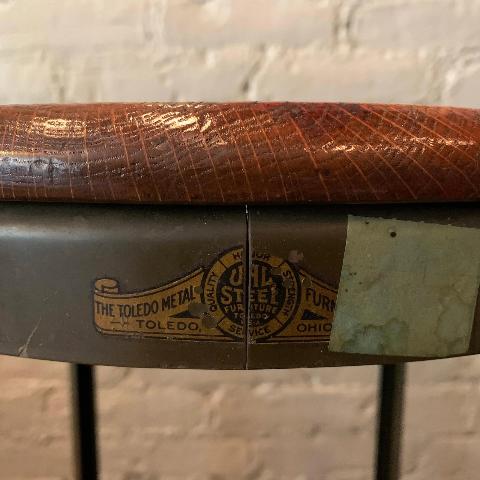 Mid 20th Century Tall Industrial Shop Stool by Toledo Metal Furniture Co. - 8