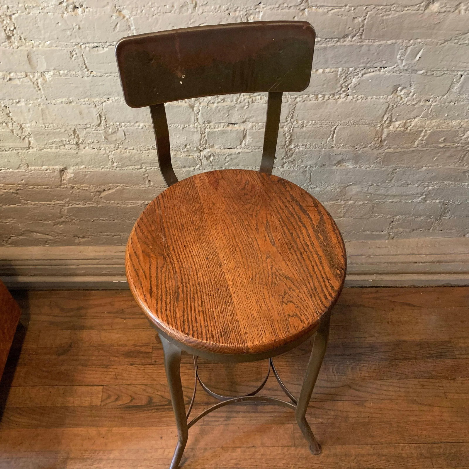 Mid 20th Century Tall Industrial Shop Stool by Toledo Metal Furniture Co. - 9