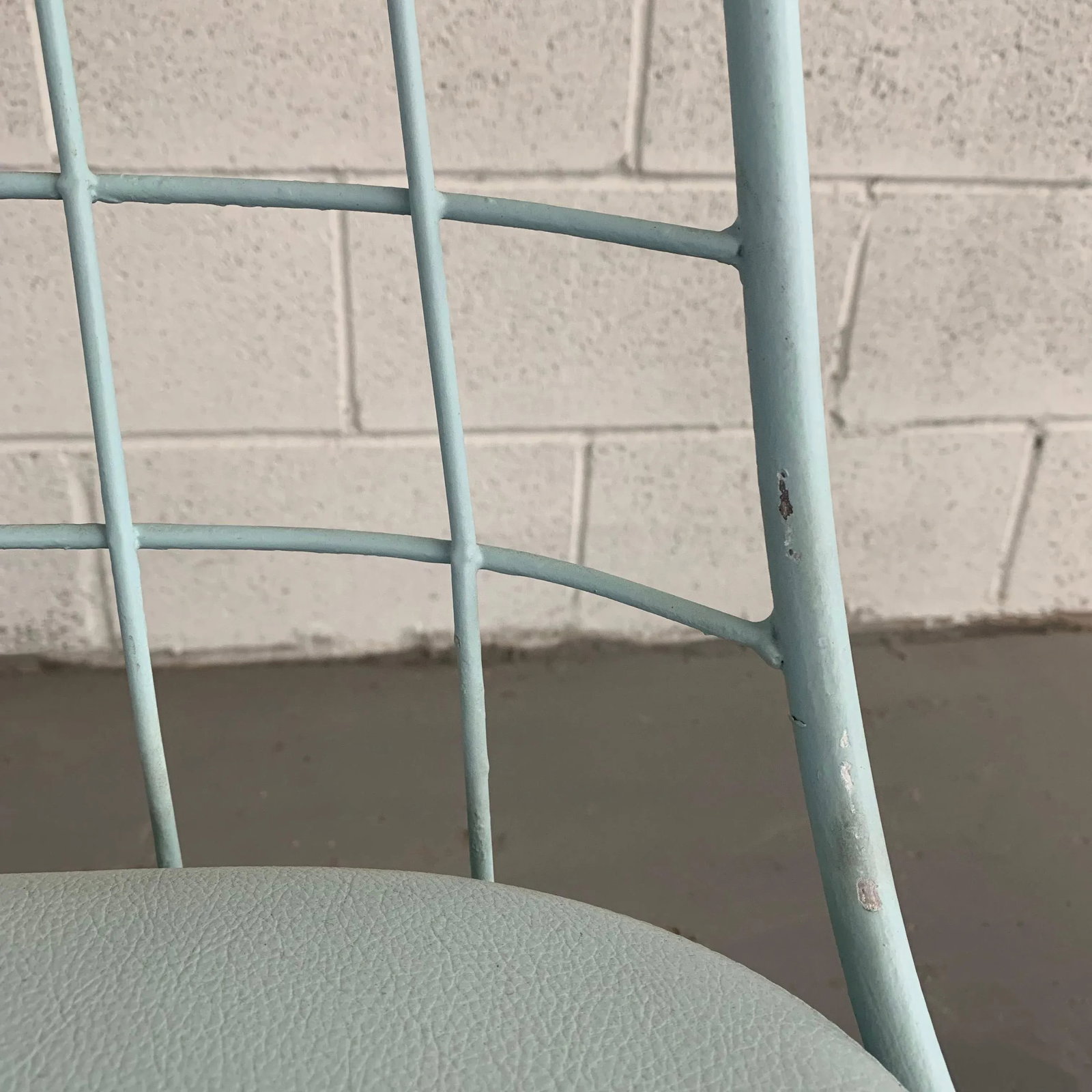 Mid-Century Modern Painted Wrought Iron Outdoor Patio Chairs - a Pair - 9