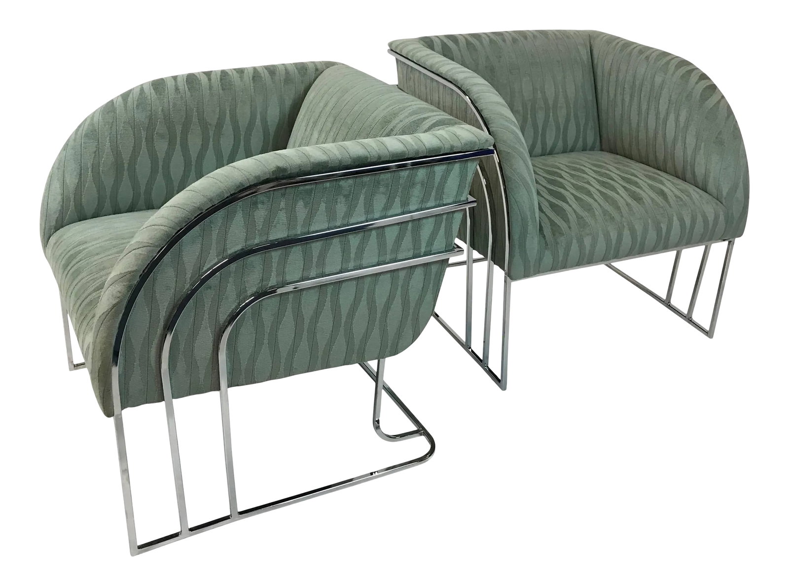 Mid 20th Century Chrome Lounge Chairs By George Mergenov - a Pair (1 of 7)