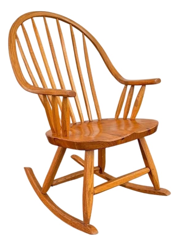 1970s American Mid-Century Craftsman Continuous Bow Rocking Chair (1 of 10)