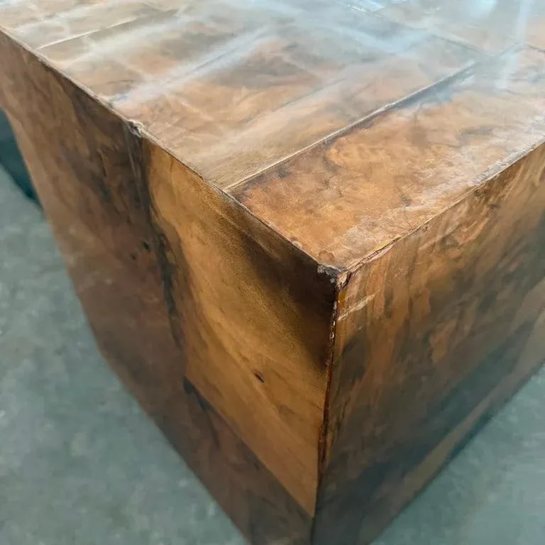 1970s Modernist Patchwork Burl Executive Desk by Paul Evans Cityscape for Directional - 13