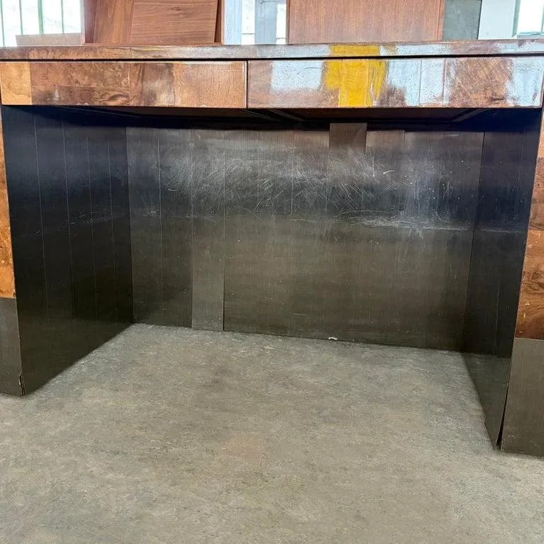 1970s Modernist Patchwork Burl Executive Desk by Paul Evans Cityscape for Directional - 9