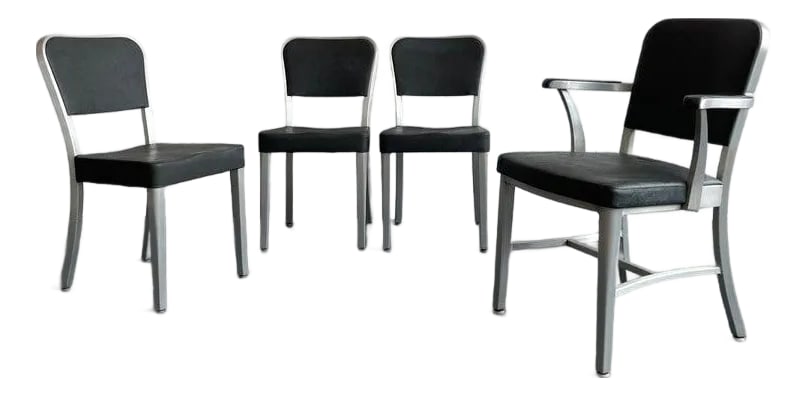 Mid 20th Century Mid-Century Modern Aluminum Dining Chairs in the Style of Goodform – Set of 4 (1 of 8)