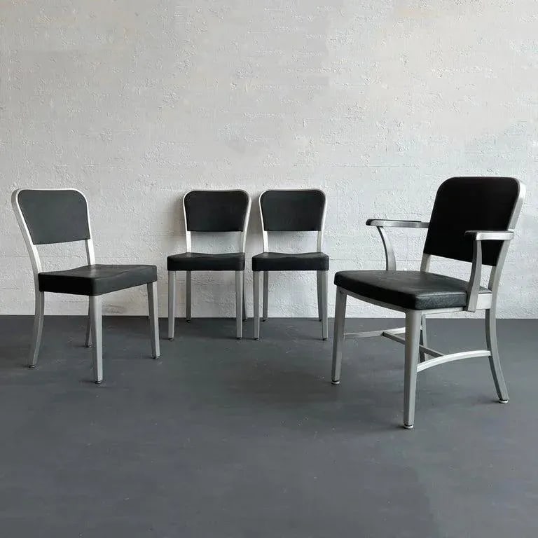 Mid 20th Century Mid-Century Modern Aluminum Dining Chairs in the Style of Goodform – Set of 4 - 2