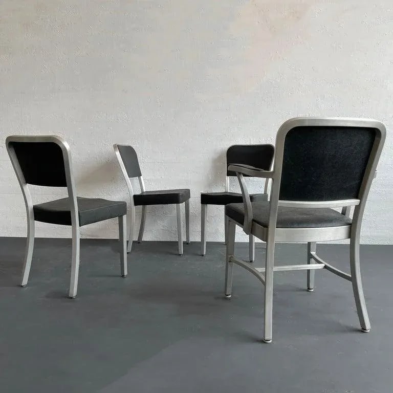 Mid 20th Century Mid-Century Modern Aluminum Dining Chairs in the Style of Goodform – Set of 4 - 4