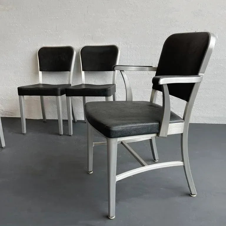 Mid 20th Century Mid-Century Modern Aluminum Dining Chairs in the Style of Goodform – Set of 4 - 6