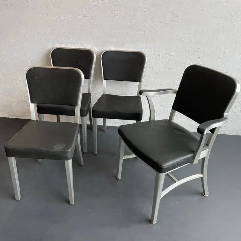 Mid 20th Century Mid-Century Modern Aluminum Dining Chairs in the Style of Goodform – Set of 4 - 8