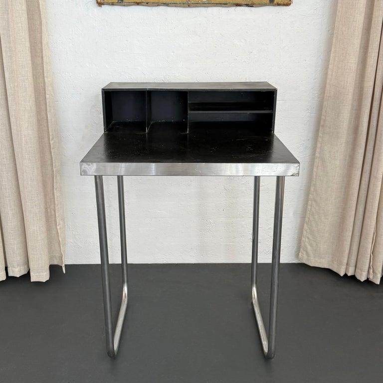 1930s Bauhaus Tiered Tubular Chromed Steel Writing Desk - 3
