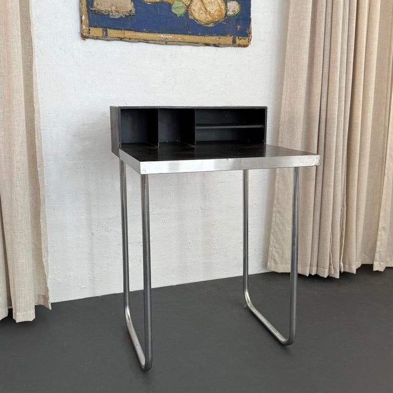 1930s Bauhaus Tiered Tubular Chromed Steel Writing Desk - 5