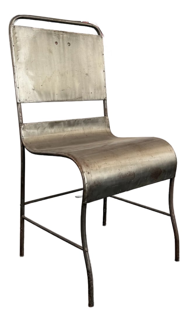 Early 20th Century Industrial Brushed Steel Hospital Chair (1 of 8)