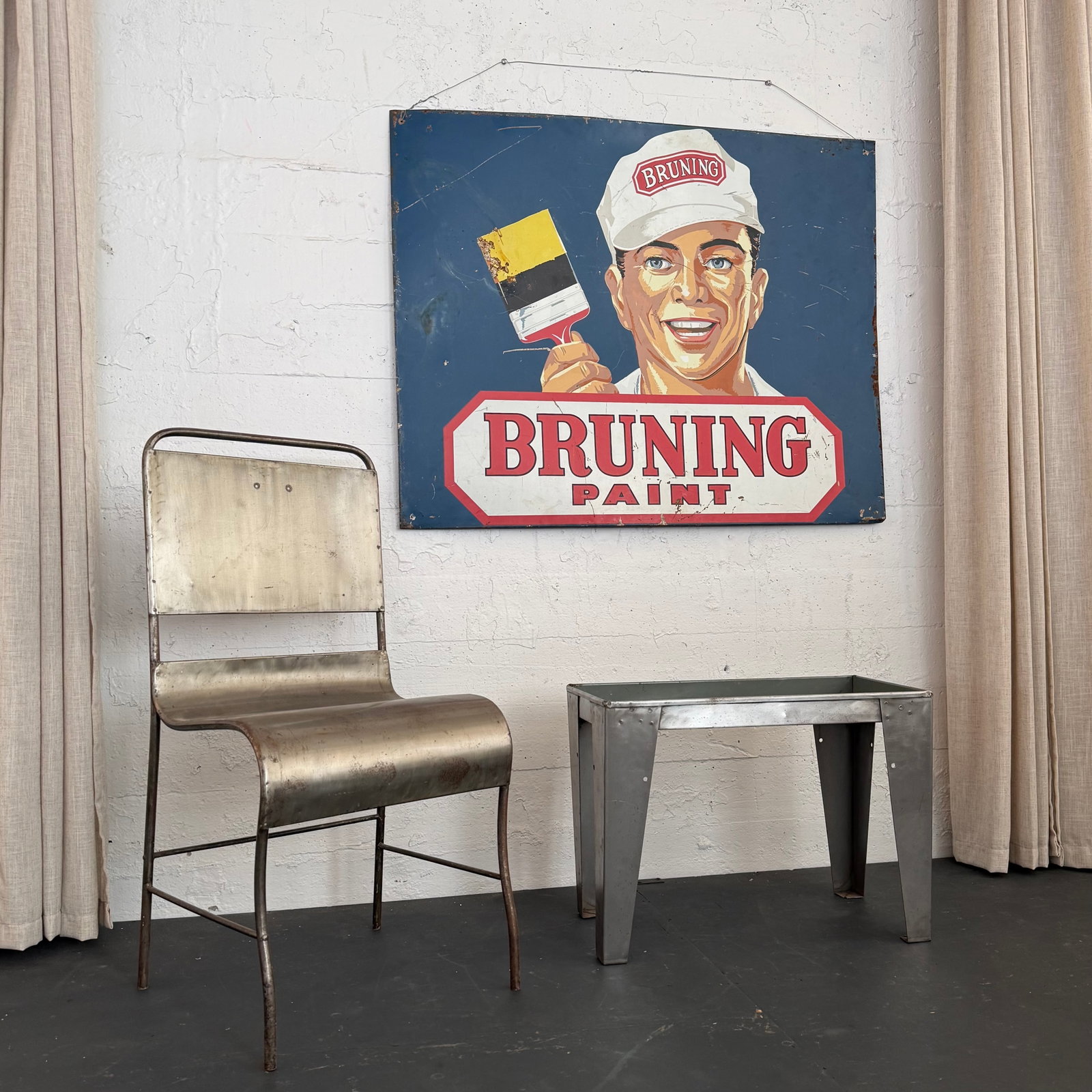 Early 20th Century Industrial Brushed Steel Hospital Chair - 4