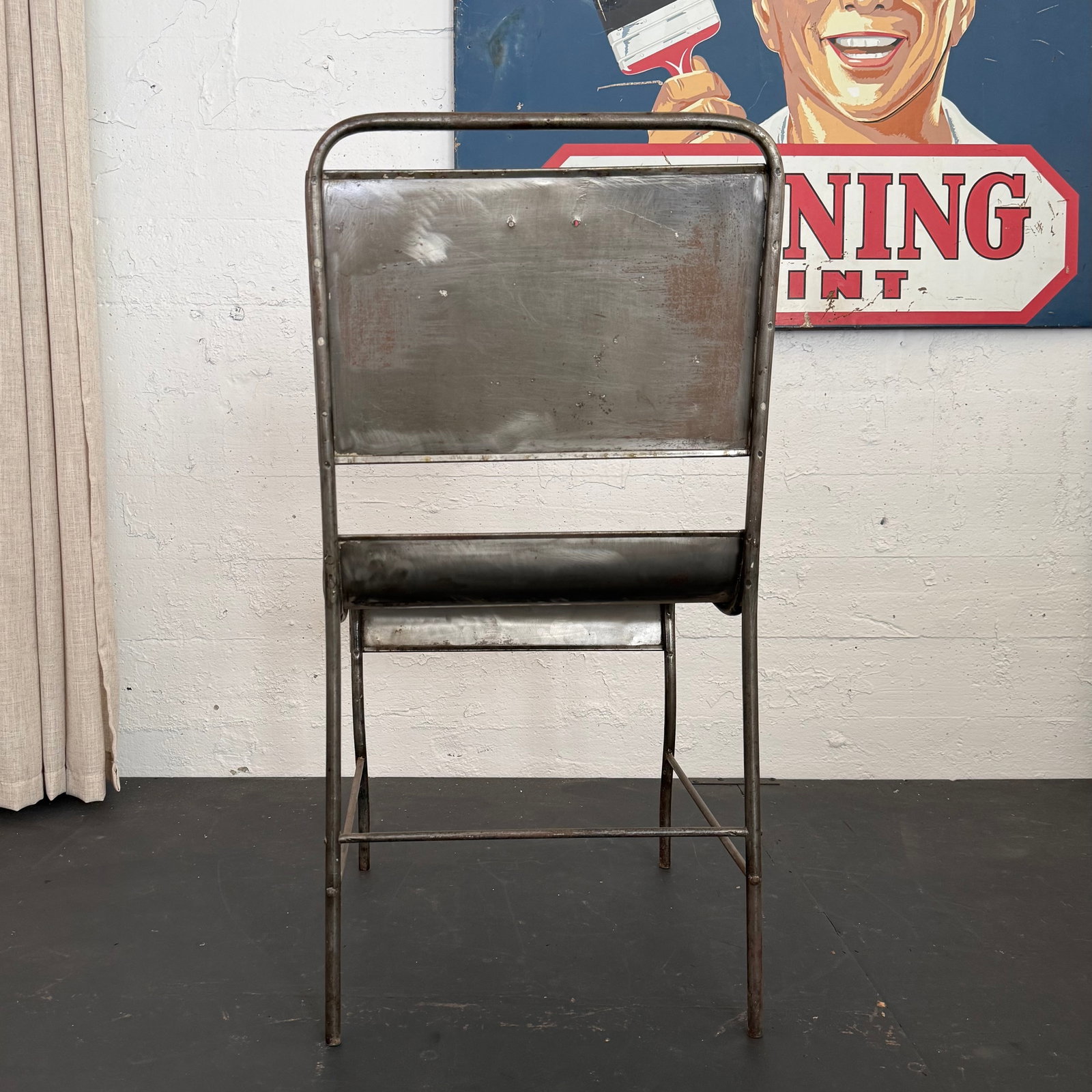 Early 20th Century Industrial Brushed Steel Hospital Chair - 5