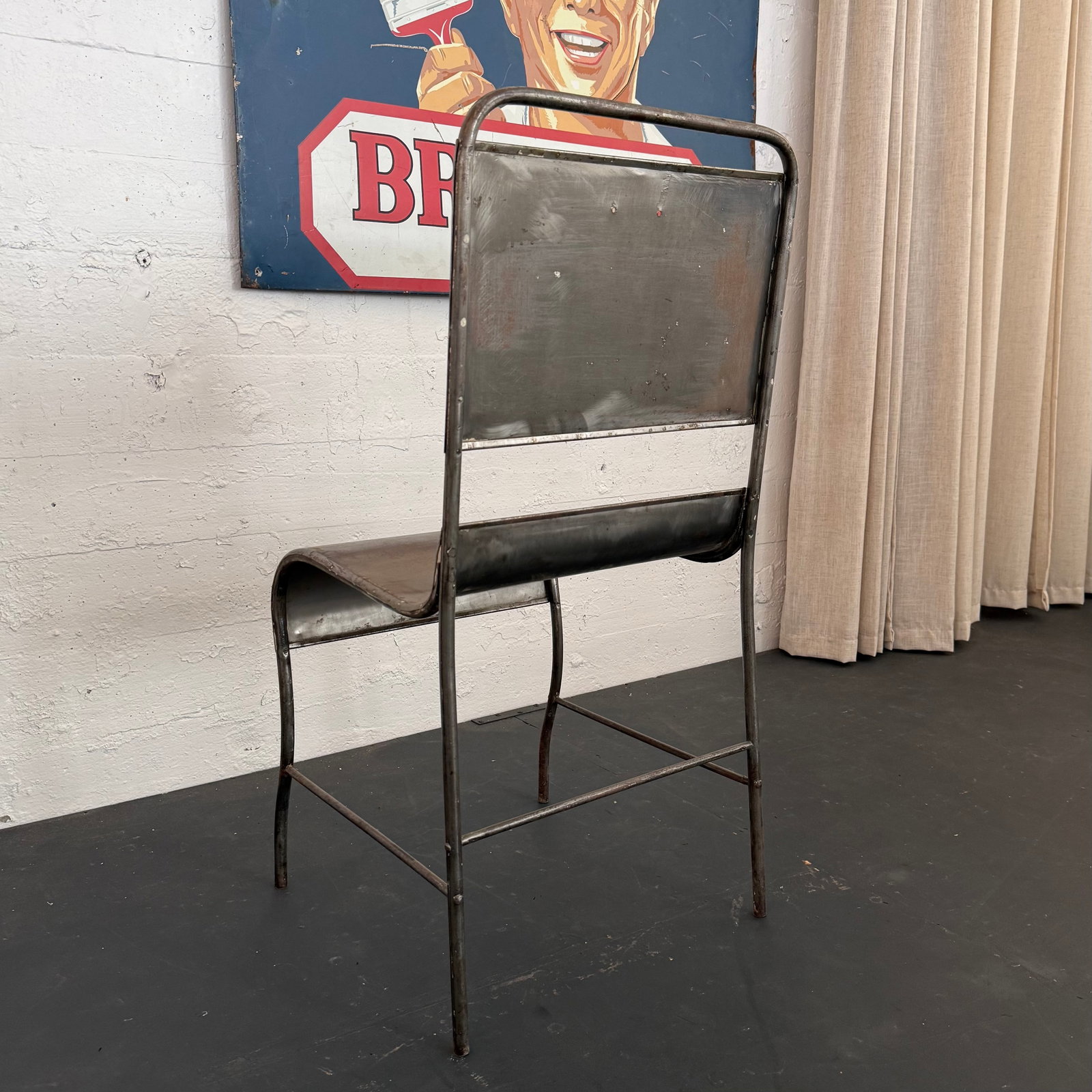 Early 20th Century Industrial Brushed Steel Hospital Chair - 6