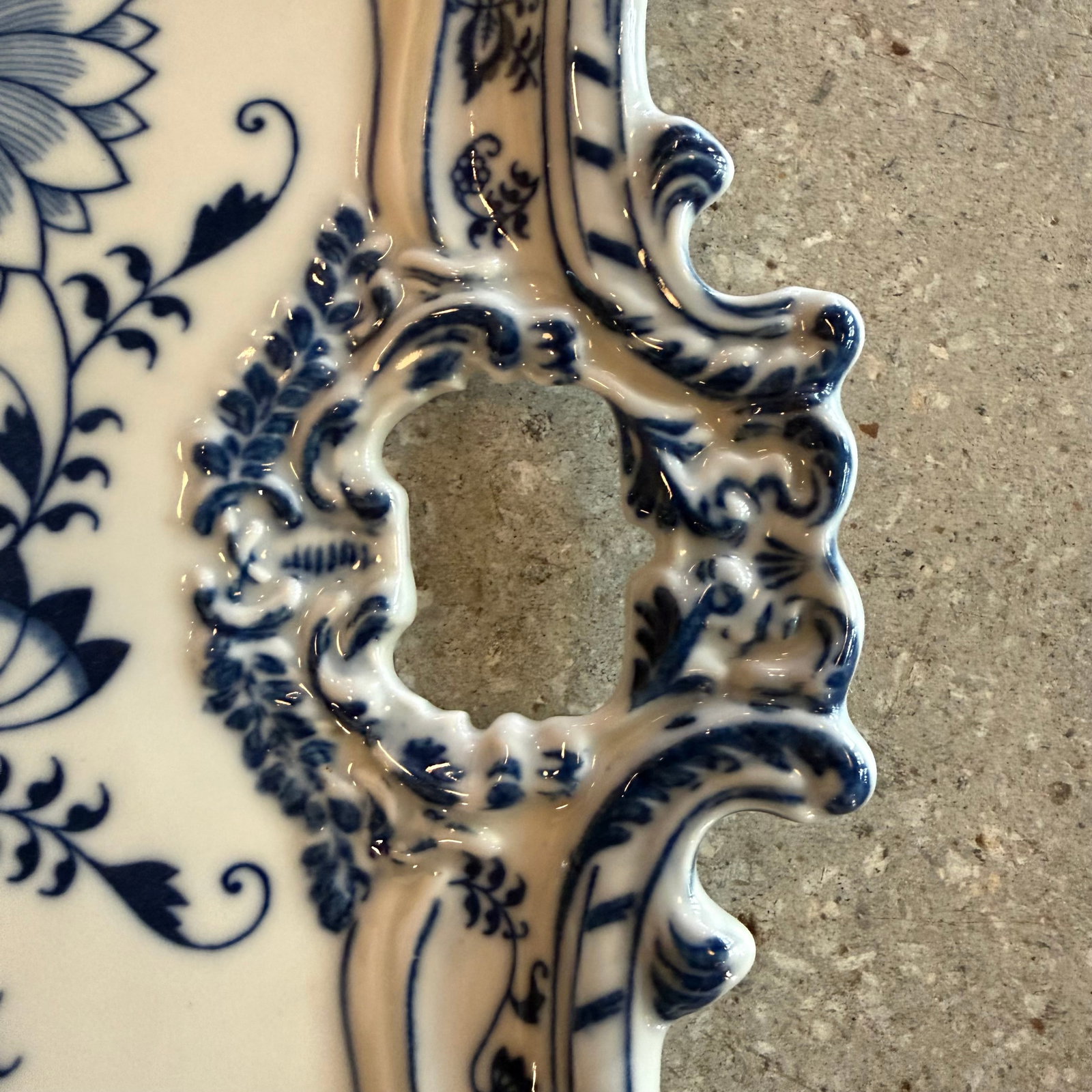 Mid 20th Century Large Art Pottery Serving Tray Platter by Blue Danube Japan - 4