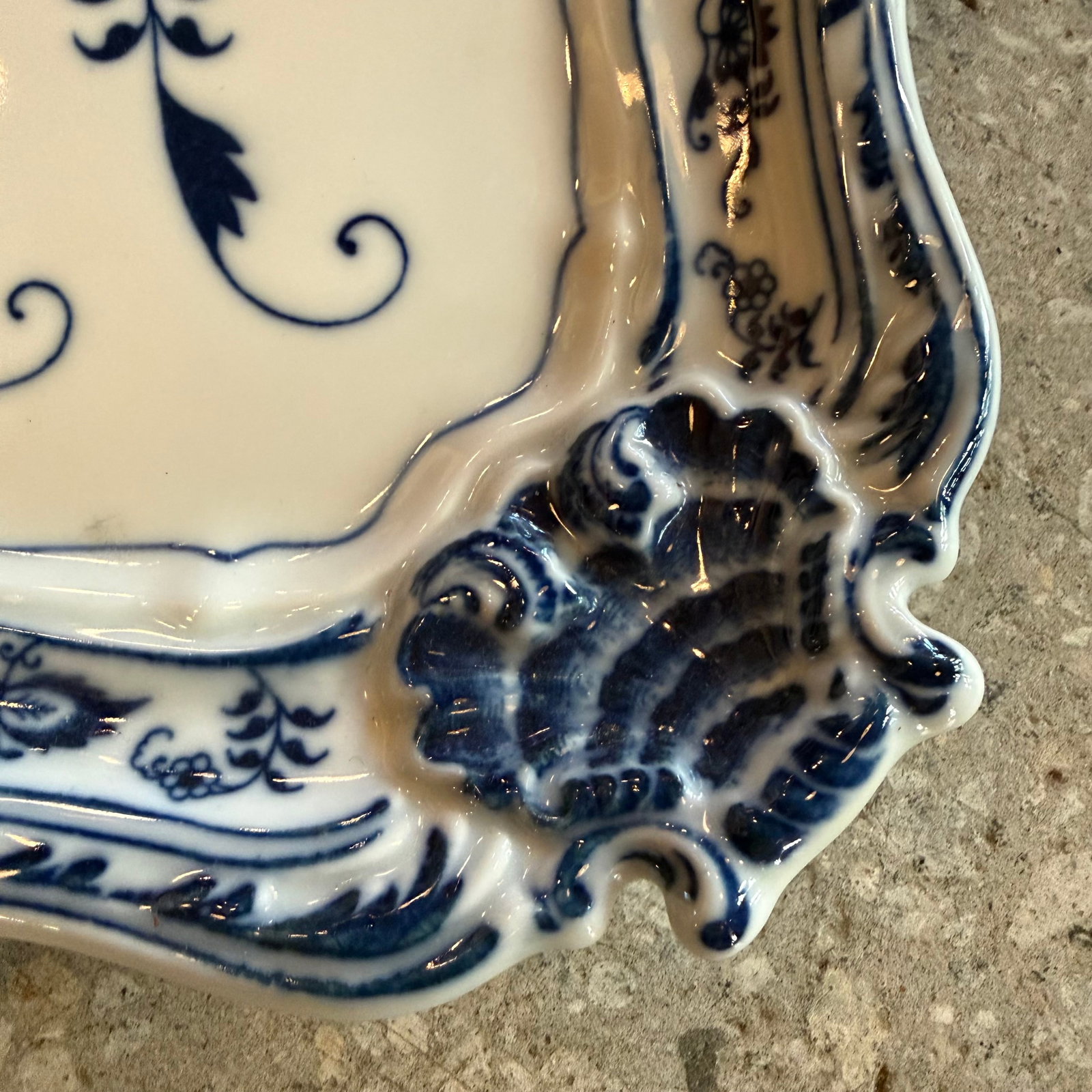 Mid 20th Century Large Art Pottery Serving Tray Platter by Blue Danube Japan - 5