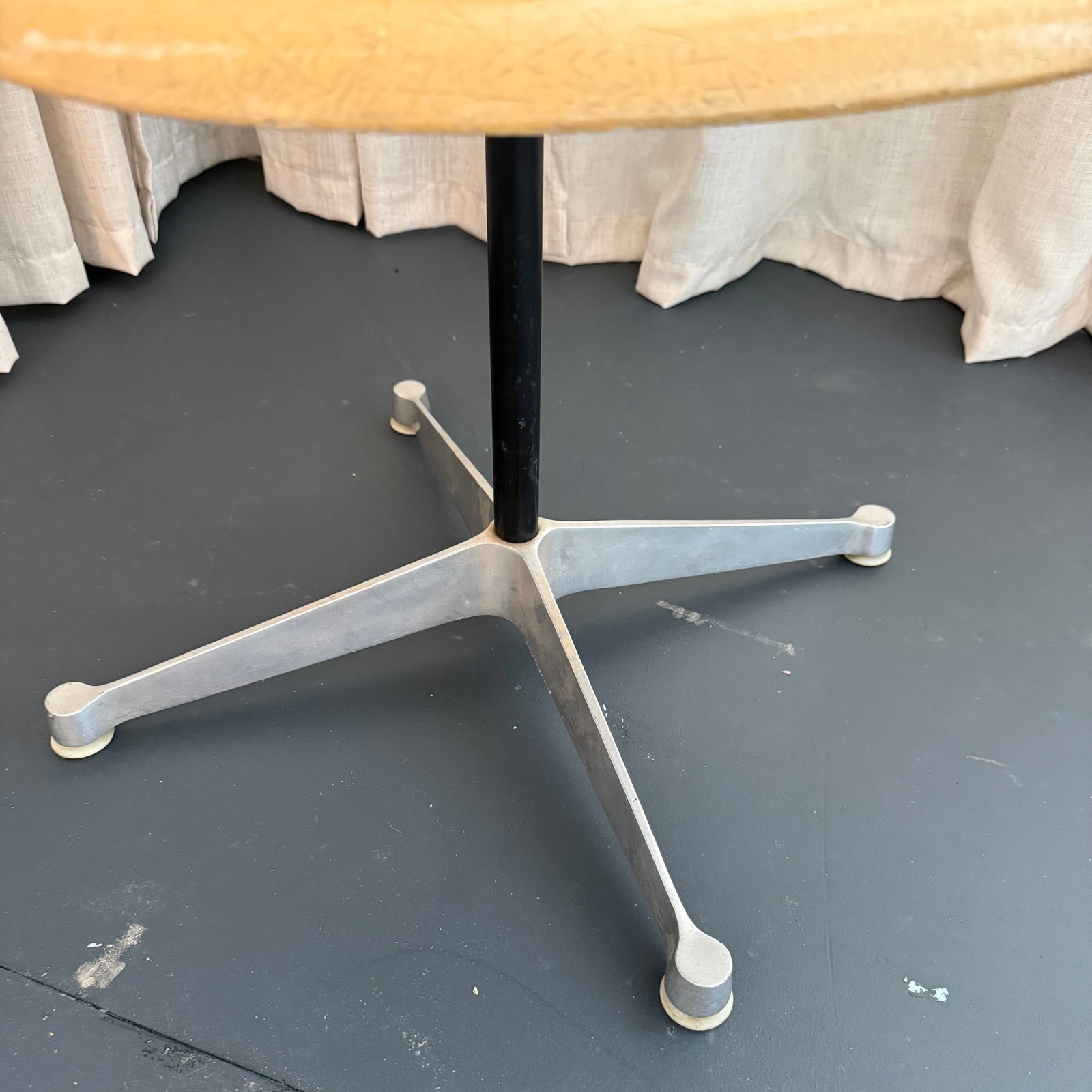 1960s Eames for Herman Miller Ochre Yellow Fiberglass Swivel Desk Side Chair - 7