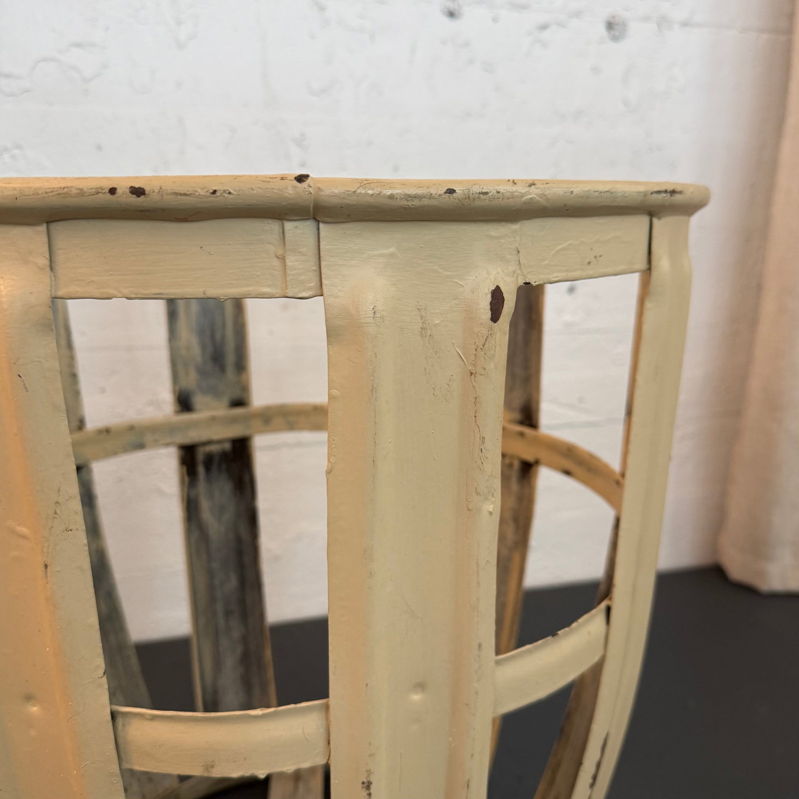 Mid 20th Century Industrial Farmhouse Strap Metal Factory Bin Basket - 6
