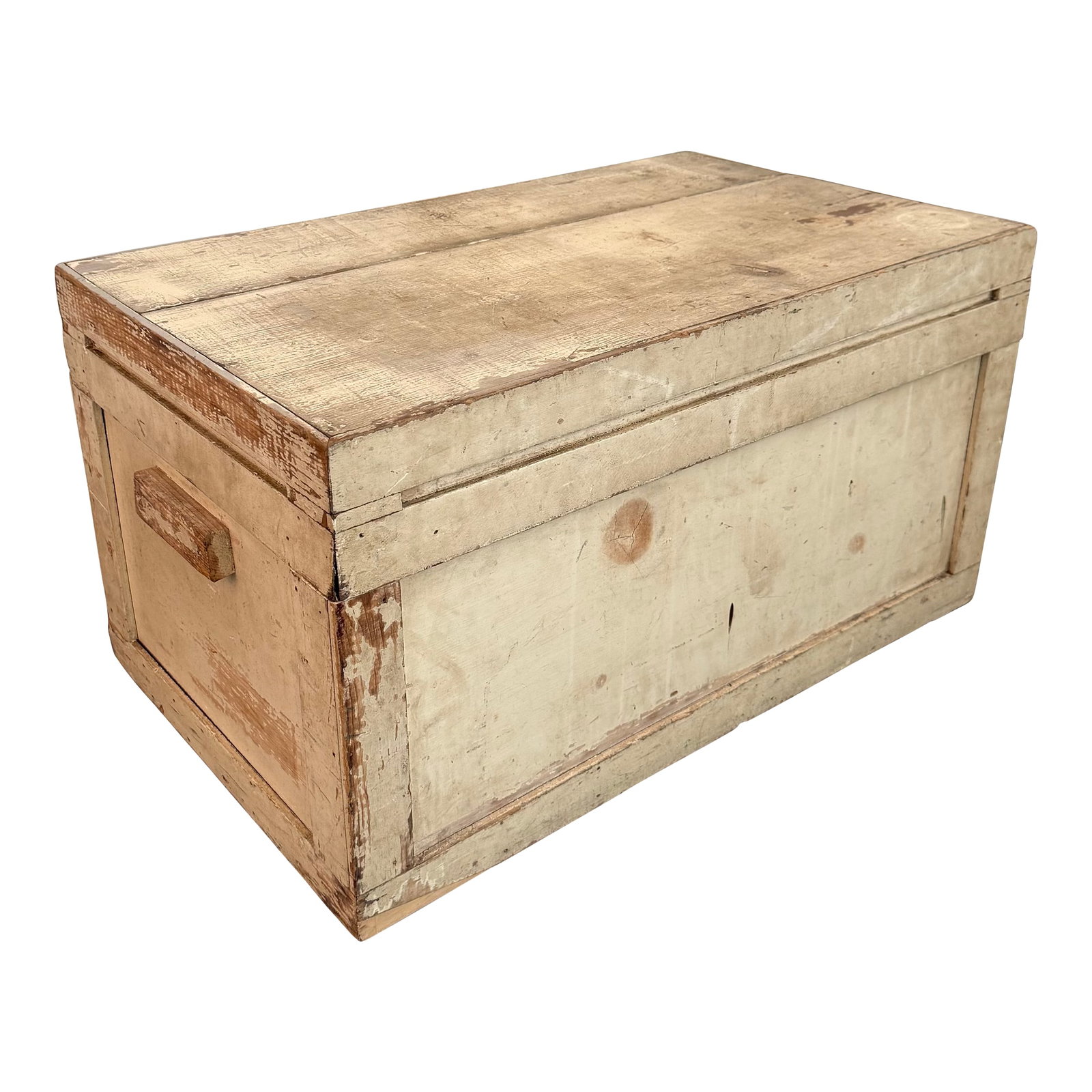 1950s Rustic White Pine Cedar Lined Blanket Chest Trunk (1 of 7)