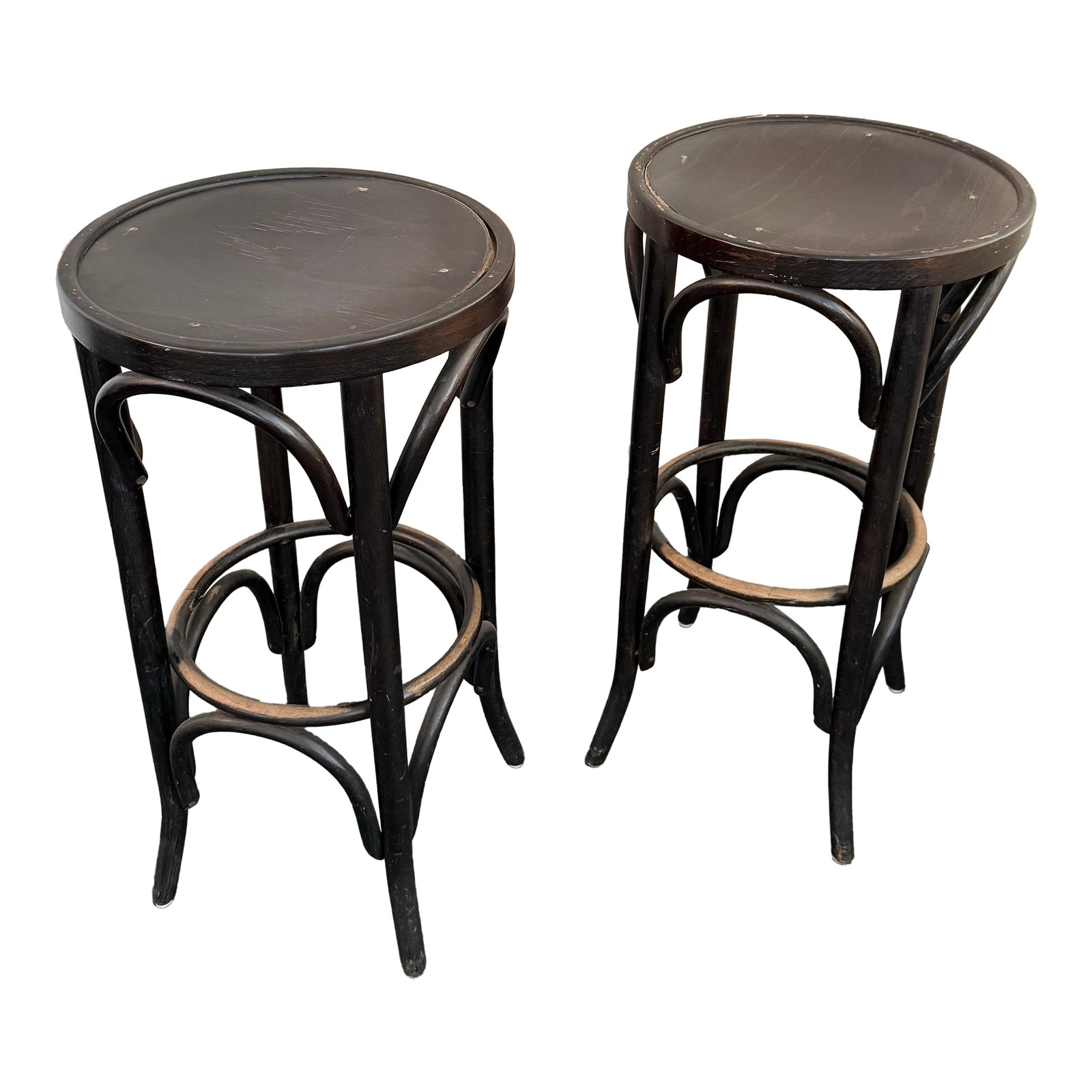 Pair of Mid-Century Thonet Style Bentwood Bar Stools (1 of 6)