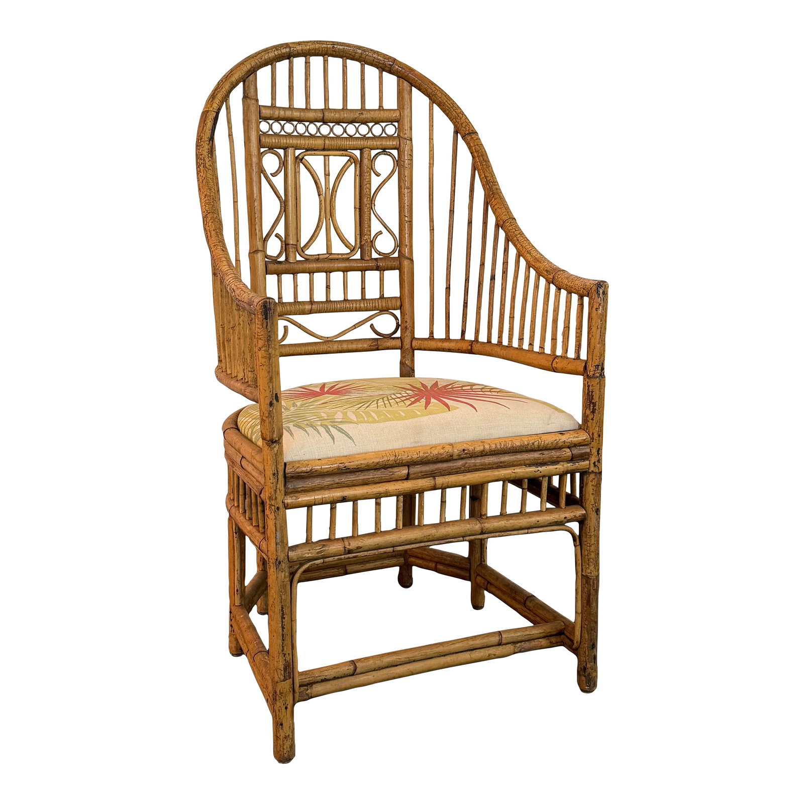 Boho Chic Brighton Pavilion Style Rattan & Bamboo Armchair (1 of 8)