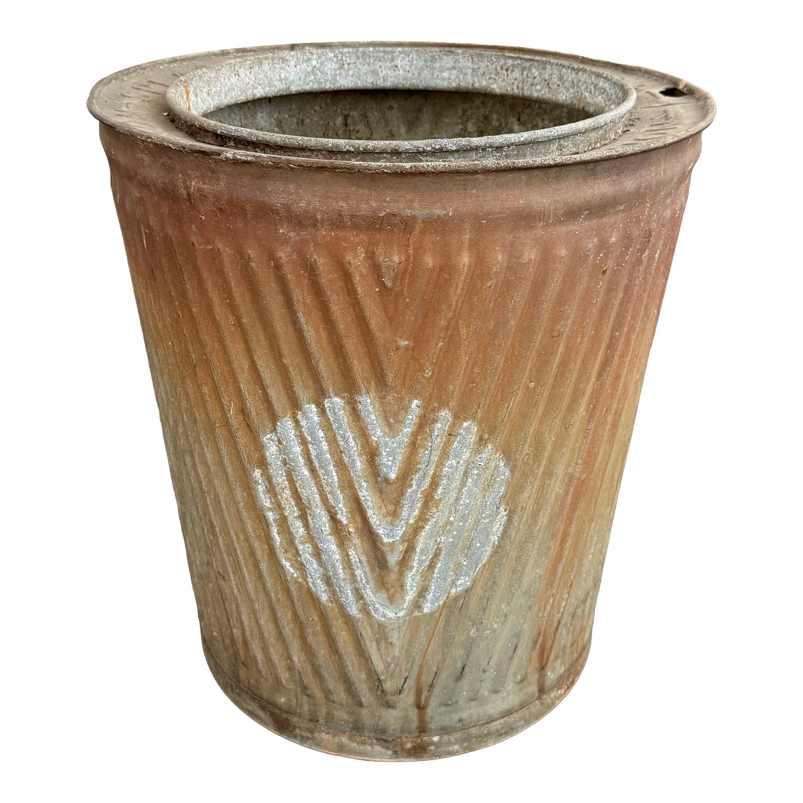 Early 20th Century Rustic Industrial Non-Splash Oxidized Metal Bin (1 of 7)
