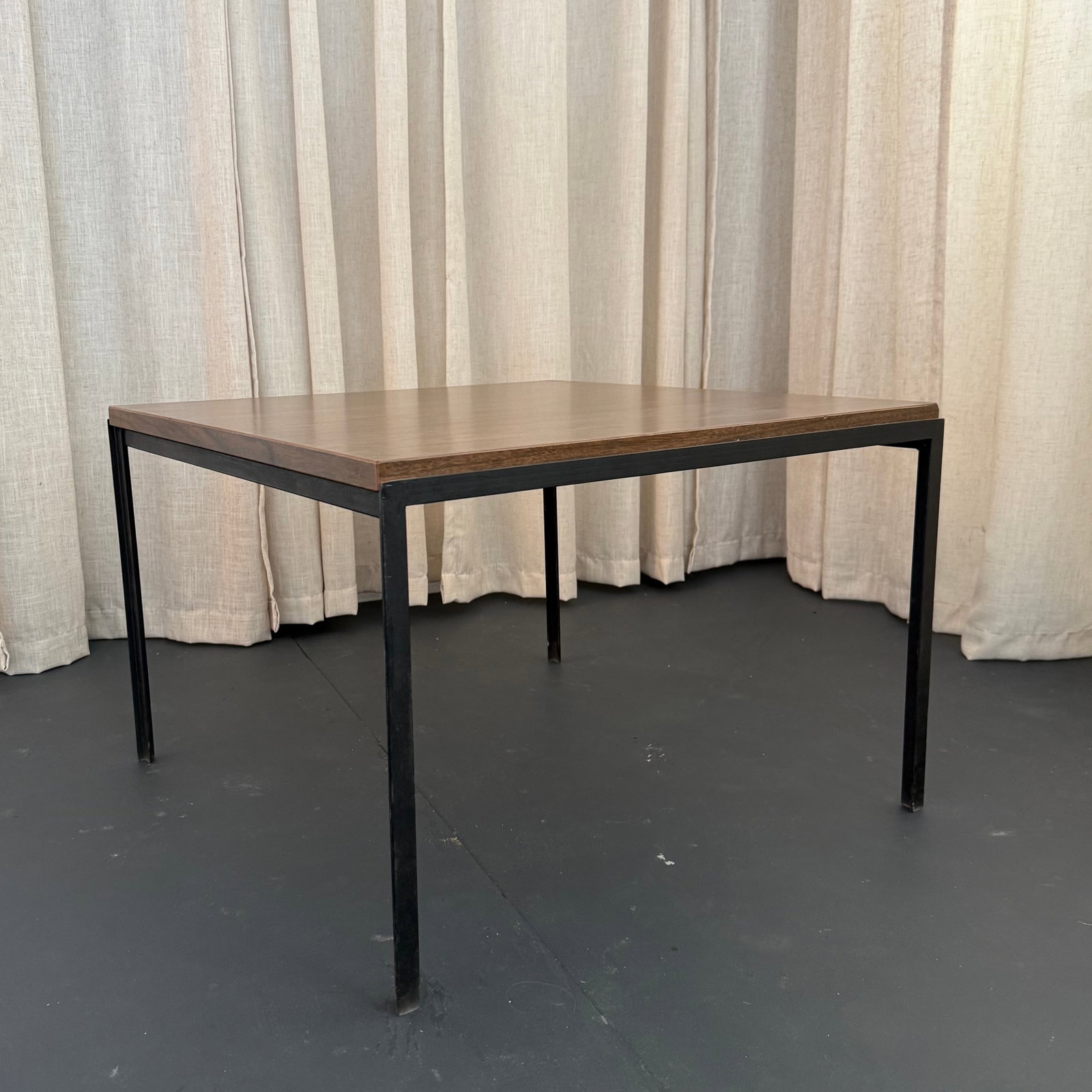 1960s Mid-Century Modern Florence Knoll Square T-Angle Faux Wood Coffee Table - 5